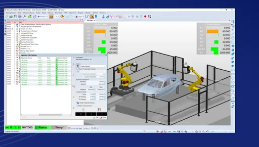 Interface do software Metrologic Silma X4 para inspeção CMM