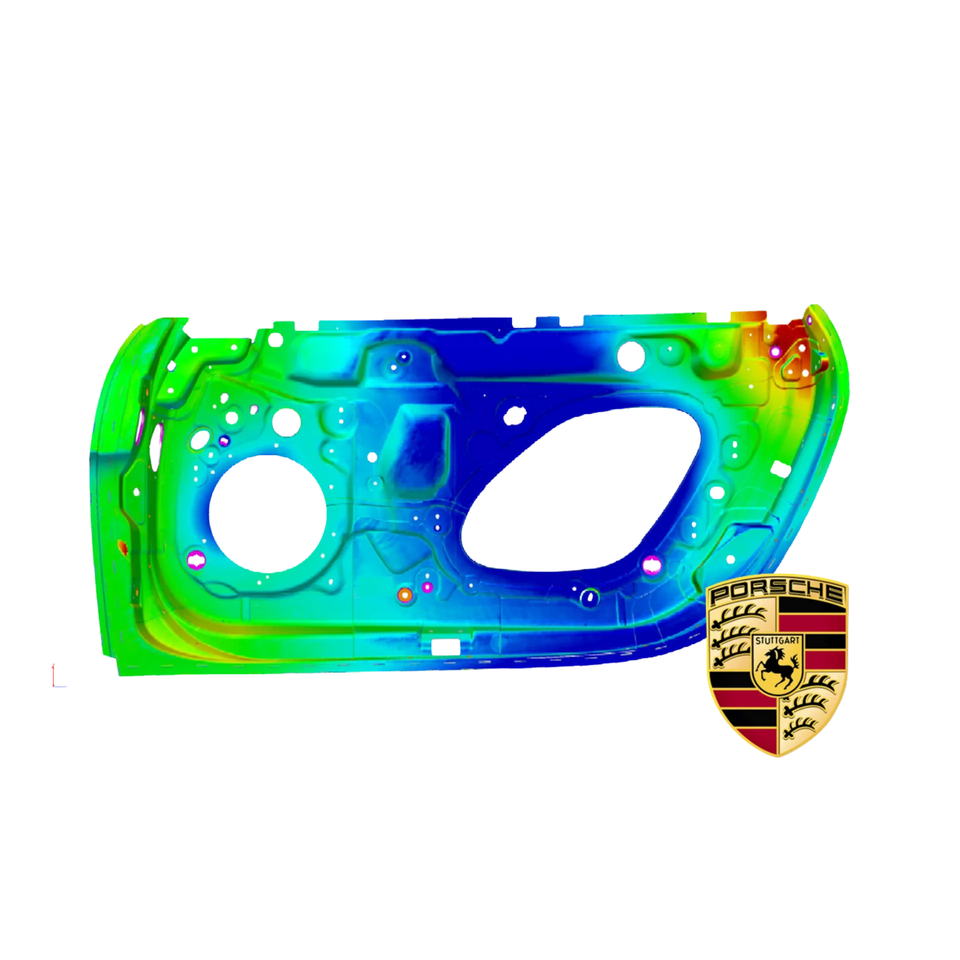 Inspeção Dimensional (Mapa de Cores) — caso de estudo S4METRO de digitalização 3D e controlo dimensional